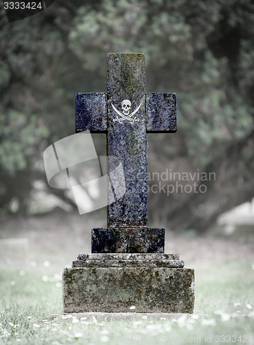 Image of Gravestone in the cemetery - Pirate