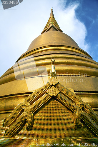 Image of thailand bangkok abstract cross metal gold in the temple  horse