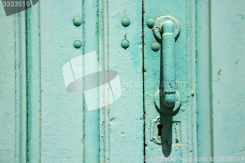 Image of spain canarias brass   door  lanzarote abstract 