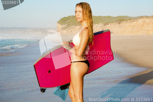 Image of Female bodyboarder