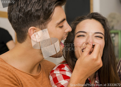 Image of Happy couple at the restaurant