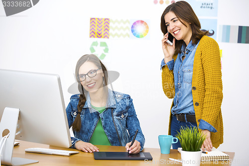 Image of Casual businesswomen