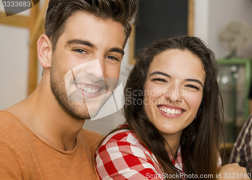 Image of Happy couple at the restaurant