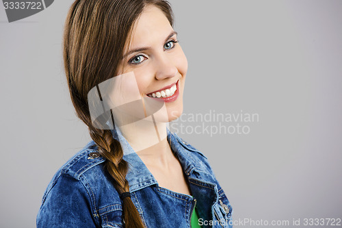 Image of Beautiful woman smiling