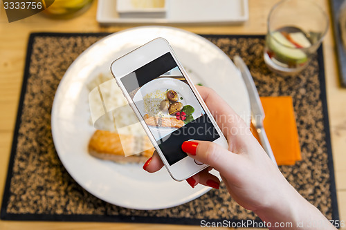 Image of Taking a picture of the food