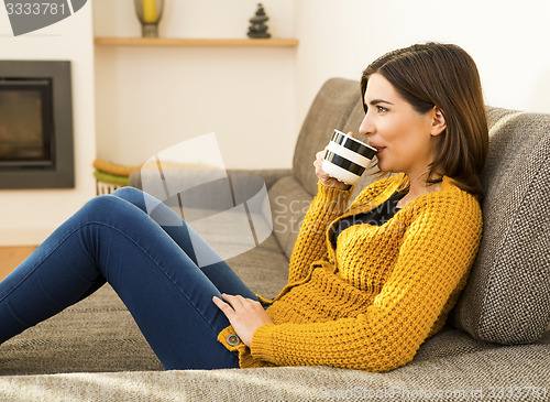 Image of Having a good time with a coffee