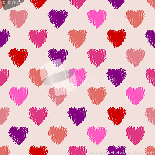 Image of Scribbled heart pattern design