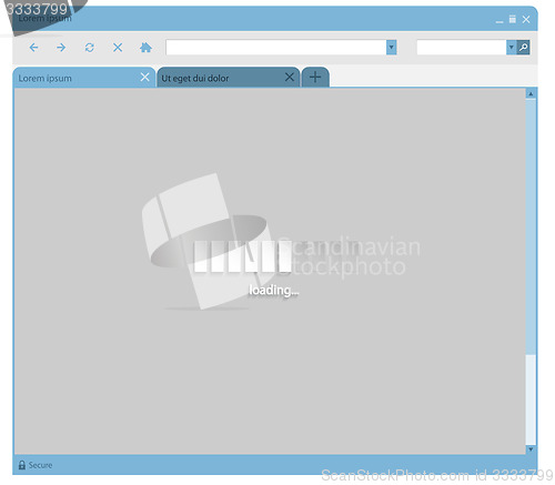 Image of Website loading in flat style  web browser