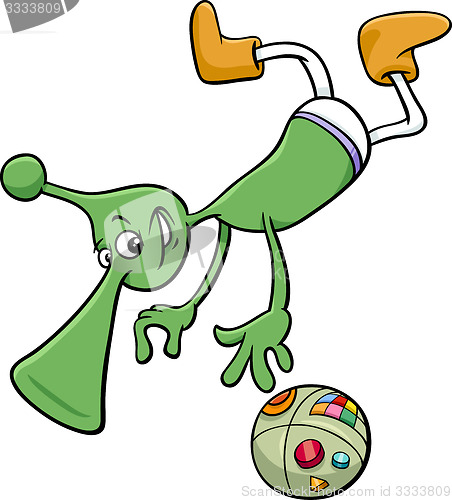 Image of alien character cartoon illustration