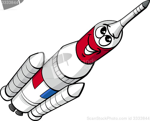 Image of space rocket cartoon illustration