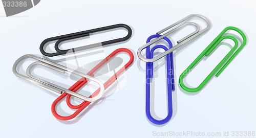 Image of colored paper clips