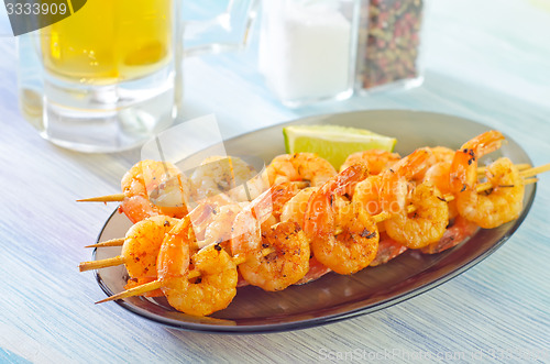 Image of shrimps and beer