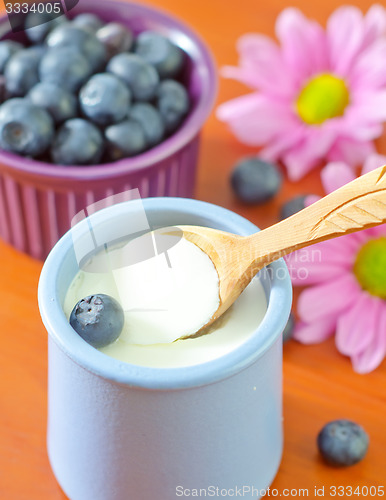 Image of yogurt with blueberry