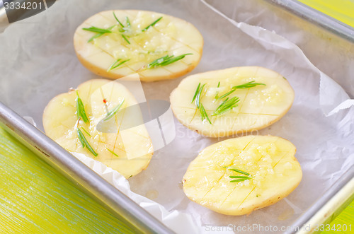 Image of potato with rosemary and garlic