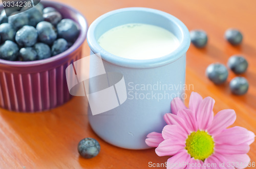 Image of blueberry and yogurt