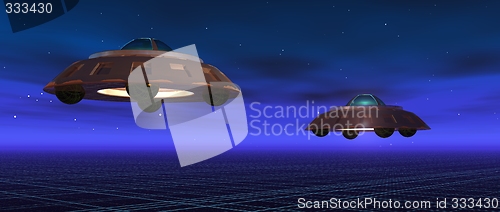 Image of flying saucers