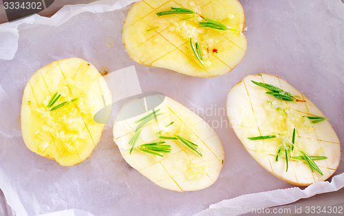 Image of potato with rosemary and garlic