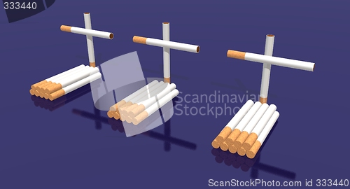 Image of cigarettes cemetery