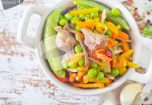 Image of baked vegetables with meat