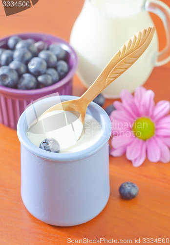 Image of yogurt with blueberry