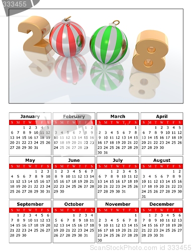 Image of calendar 2008