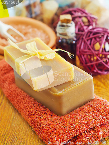 Image of soap and towels