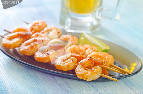 Image of shrimps and beer