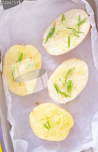 Image of potato with rosemary and garlic