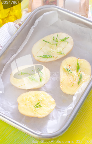 Image of potato with rosemary and garlic