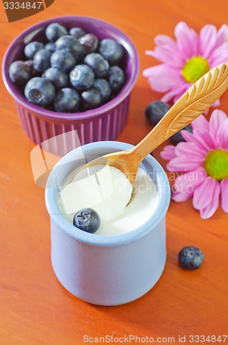 Image of yogurt with blueberry