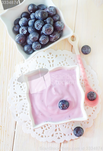 Image of yogurt and blueberry