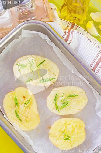 Image of potato with rosemary and garlic