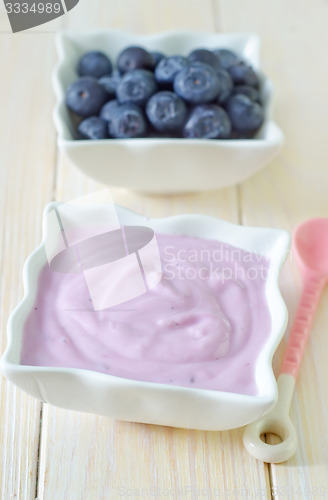 Image of yogurt and blueberry