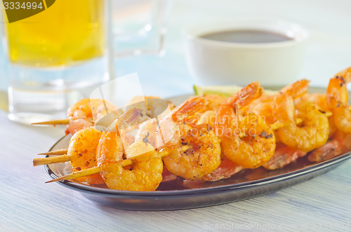 Image of shrimps and beer