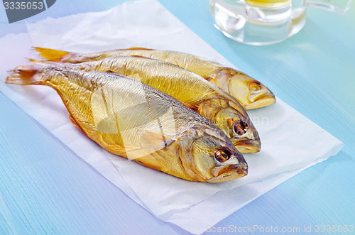 Image of smoked fish with beer