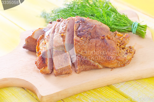 Image of meat with salad