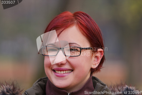 Image of Smiling redheaded girl