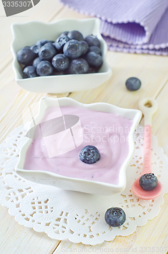 Image of yogurt and blueberry