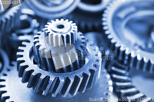 Image of metal gears and bearings