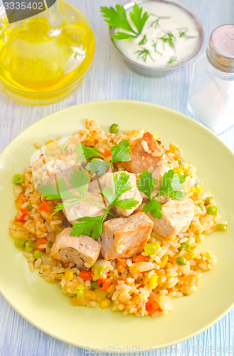 Image of rice with meat