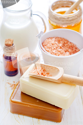 Image of aroma soap and salt