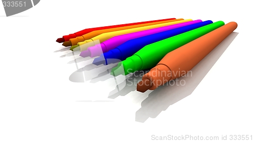 Image of colored felt-tips