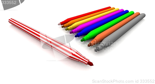 Image of colored felt-tips