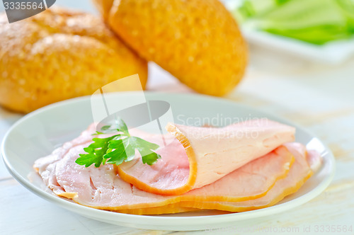 Image of ham on plate
