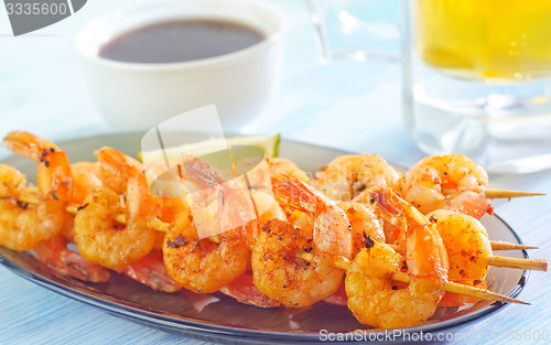 Image of shrimps and beer