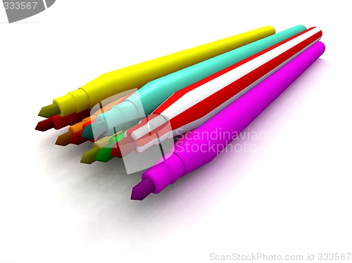 Image of colored felt-tips