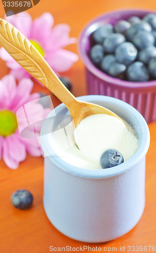 Image of yogurt with blueberry