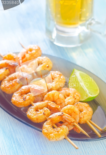 Image of shrimps and beer