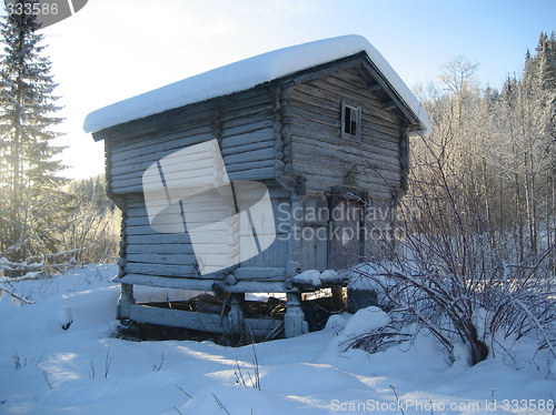 Image of Traditional Norwegian stabbur (storage building)