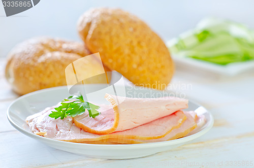 Image of ham on plate